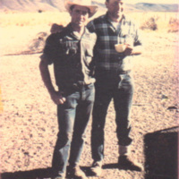 Ramon and Jame Zugazaga at Goicoechea Ranch, 1960s